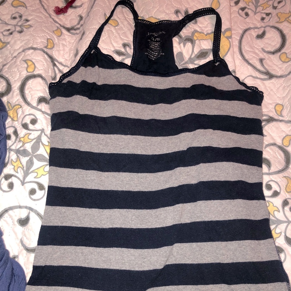 Aeropostale tank top blue and grey stripes